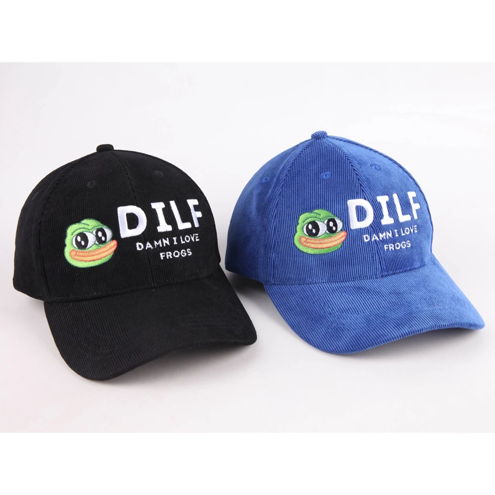 DILF Corduroy Hat - Damn I Love Frogs - Black